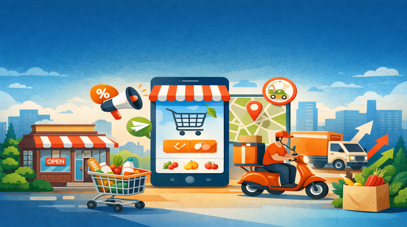 How Independent Grocery Stores Can Compete with Big Chains Using a Custom E-Commerce and Delivery App