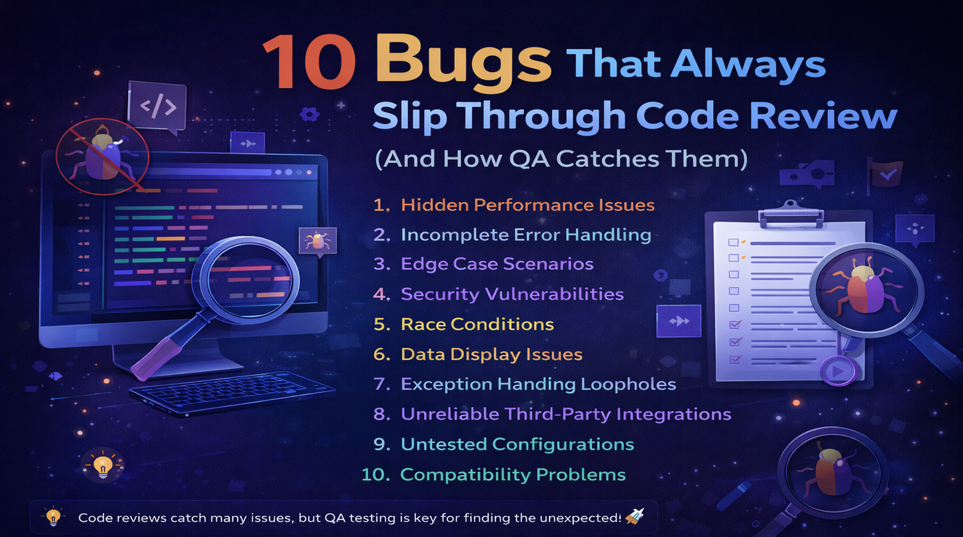10 Bugs That Always Slip Through Code Review (And How QA Catches Them)